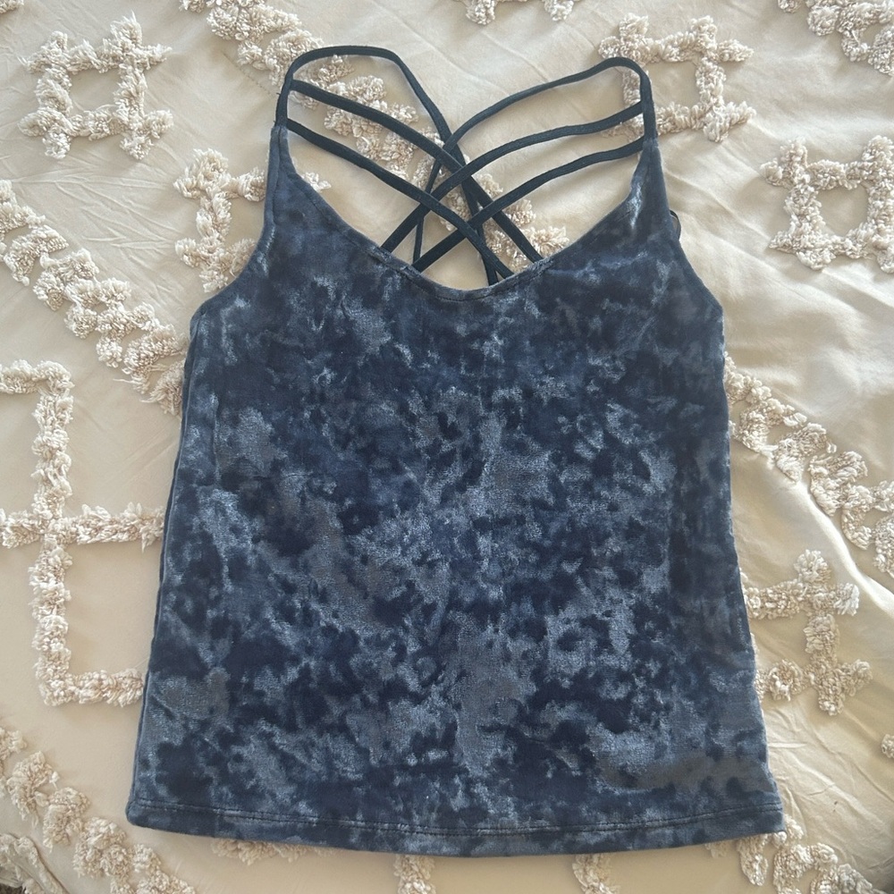 American Eagle Outfitters Navy Velvet Camisole